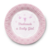 Dessertbordjes Geboorte Meisje (6 stuks)